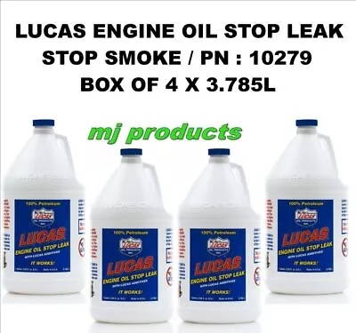 Lucas Oils-engine Stop Leak 3.789L 10279 X4 Designed To Stop Oil Leaks+sto... • $260
