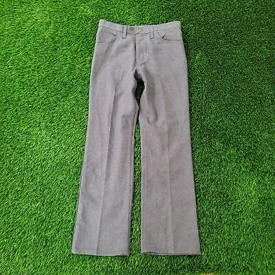 Vintage 70s Wrangler Straight Polyester Dress Pants 30x30 (32x30) Gray Creased • $126.42