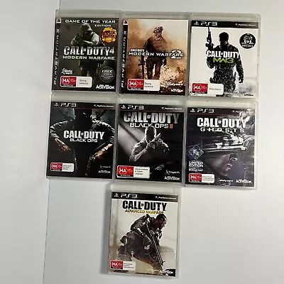 Call Of Duty Bundle Sony PlayStation 3 MW MW2 MW3  Black Ops BO2 AW Ghost • $29.99