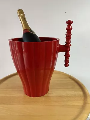 90s Vintage French Piper Heidsieck Red Acrylic Champagne / Ice Bucket  • £48