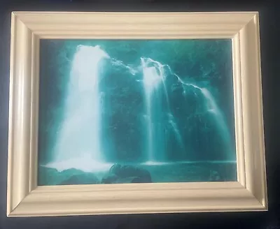 Vintage MOTION Light Framed WATERFALL Hanging Picture • $29.99