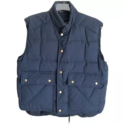 Vintage Black Sheep Sz M Blue Down Puffer Vest Mens • $20