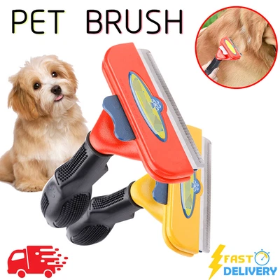 £15.47 • Buy Pet Deshedding Tool & Grooming Brush For Dog Cat Fur Hair Trimmer Comb Rake Tool