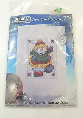 Design Works Crafts Cross Stitch Greetings Card DIY Make Your Own #5875 Snowman • $9