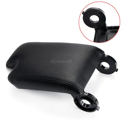 Black Center Console Lid Armrest Arm Rest Cover PU For BMW E46 3Series 1999-2004 • $22.50