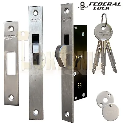 Federal FD-TX190H Narrow Stile Sliding Van Door Hook Bolt Lock Gate Shed UPVc • £21.67