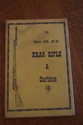 Vintage 1973 Gun Manual Booklet Krag Rifle & Carbine • $12.99
