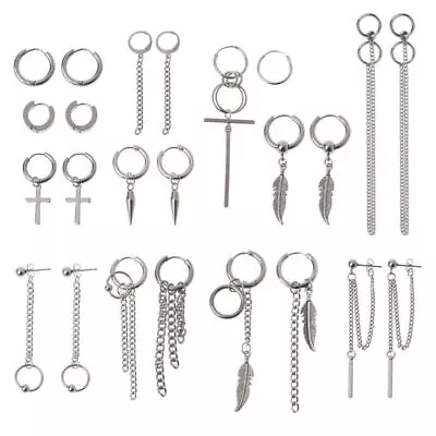 Statement Kpop Korean For Earrings 12-Pair Dangle Hoop Earring Jew • $28.56