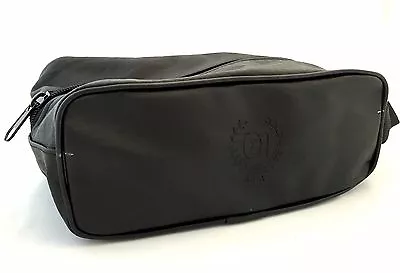 Men's Shaving Toiletry Protective Travel Bag Synthetic Leather Big Size Black • $14.99