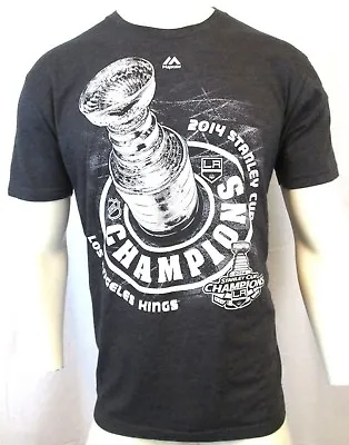 La Kings 2014 Stanley Cup Hockey Champions Crew Neck T Shirt Size Large Gray • $14.99