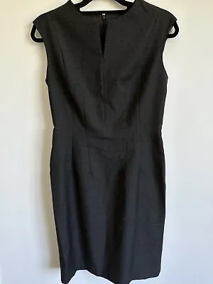 John Lewis Grey W/h White Fleck Wool Blend Pencil Dress Size 12 • $29