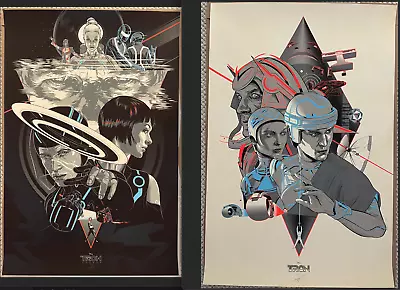 Tron And Tron: Legacy By Martin Ansin SIGNED - Mondo Print Set /390 Daft Punk • $529