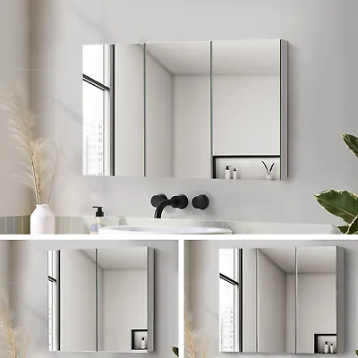 Welba Bathroom Mirror Cabinet Vanity Medicine Wall Storage 600/750/900/1200mm • $140.90