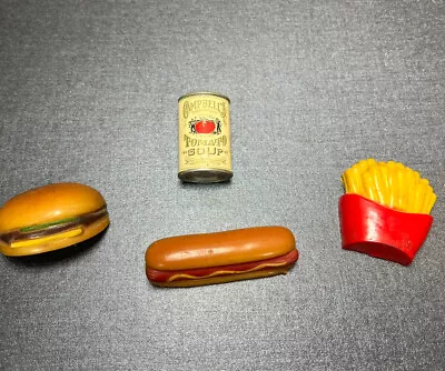 Lot Of 4 Vintage - Burger Hot Dog Fries Soup- Fridge Magnets M92 • $8