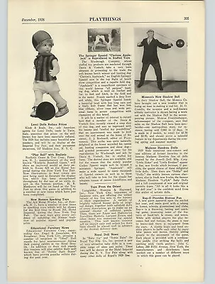 1928 PAPER AD Toy Article Lenci Dolls Spaniel Clarions Applejack Madame Hendren • $14.99