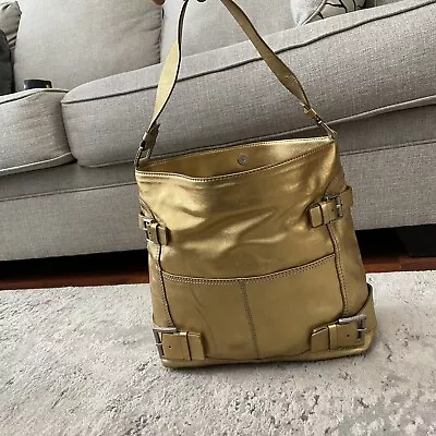 Michael Kors Gold Metallic Shoulder Bag  Purse Pre • $33