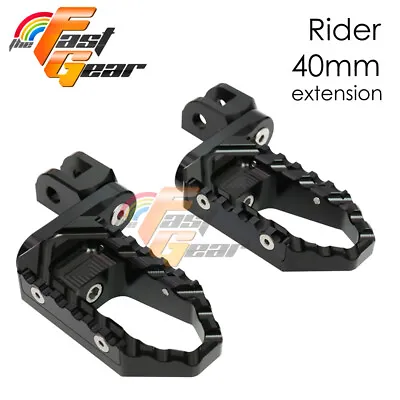 Black 40mm Extended Front Foot Pegs TRC For MV Agusta Dragster 800 RR RC 15-19 • $89.42