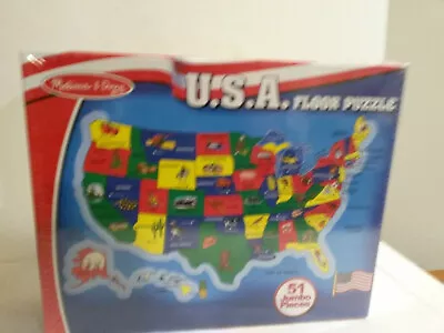 Melissa & Doug USA Floor Puzzle NOS Still Sealed 51 Pc  • $10.50