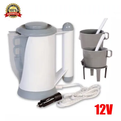 £11.99 • Buy In Car Travel Kettle Cigarette Lighter Socket Camping Tea Coffee Fast Boil 12V