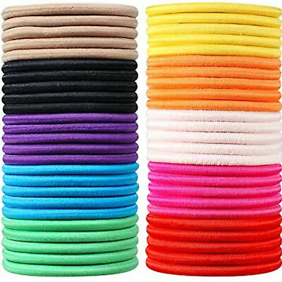 £3.29 • Buy 50 Quality Thick Endless Snag Free Hair Elastics Bobbles Bands Ponios Mix 