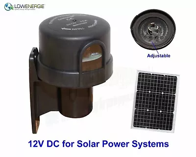 Photocell Timer Switch Dusk Till Dawn Sensor 12V DC Solar Power Outdoor Light • £8.99