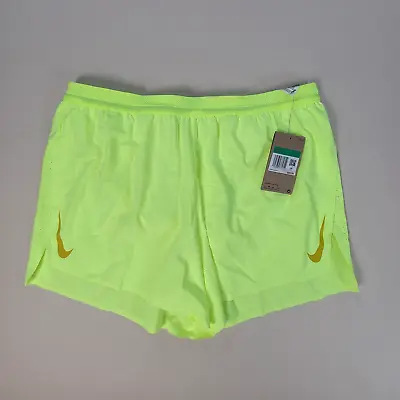 Nike Mens Shorts Adult Extra Large Green Volt Running Aeroswift Dri-Fit Training • $47.99