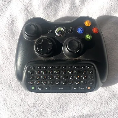 $17.95 • Buy Xbox 360 Controller With Chatpad Keyboard Microsoft Black Wireless 