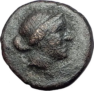 KYME In Aeolis 250BC Authentic Ancient Greek Coin AMAZON W HORSE & VASE I61568 • $130