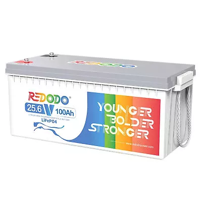 Redodo 24V 100Ah LiFePO4 Lithium Battery For Trolling Motor RV Off-grid Solar • $439.99