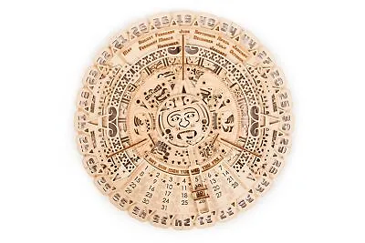 Wood Trick Aztec Mayan Wall Calendar Mechanical 3D Puzzle Self Assembly Decor • $49.90