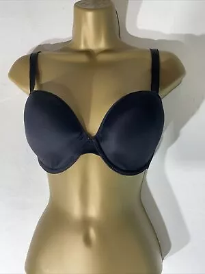 Womens Panache Uk 34DD Plain Black Padded Underwired Casual T-shirt Bra • £9.99