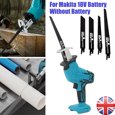 Cordless Electric Reciprocating Saw Saber Cutting For Makita Battery 18V 4 Blade • £29.99