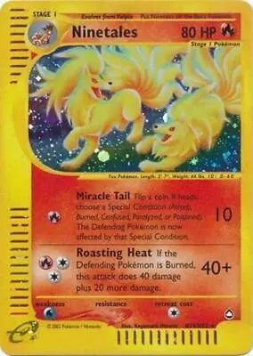 Ninetales - H19/H32 - Pokemon Aquapolis Holo Card Singles NM • $93.97