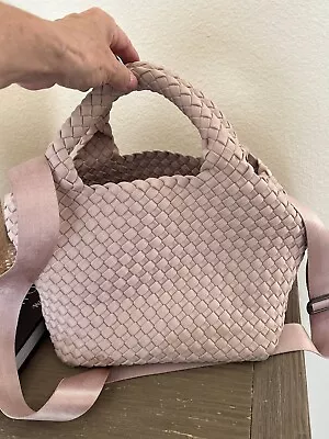 Naghedi St. Barths Mini Tote Bag SN0140 Shell Pink With Inside Zip Bag • $179