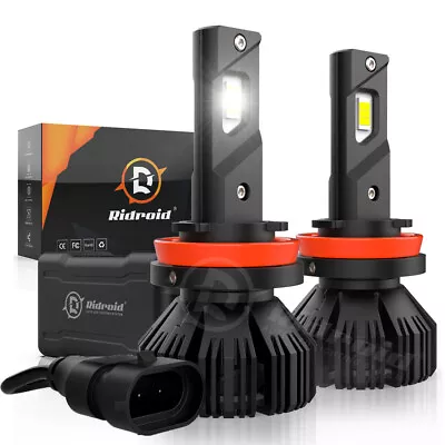 RIDROID H11 LED Headlight Bulbs Kit Low Beam Bulb Super Bright 6000K H9 H8 • $22.89