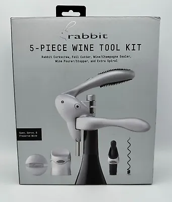 The Original Rabbit 5-Piece Wine Tool Kit W/The Original Corkscrew • $19.99