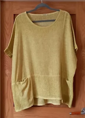 Made In Italy Lagenlook Top By Diverse.  Citrus. OSFA. • £12