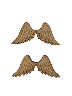 6x Angel Wings 5cm Wood Craft Embelishments Laser Cut Shape MDF • £2.95