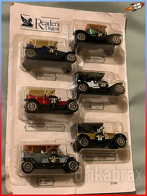 Readers Digest Set Of Vintage Car Miniatures 6 Cars 1906-1914 Era Vintage Sealed • £6.99