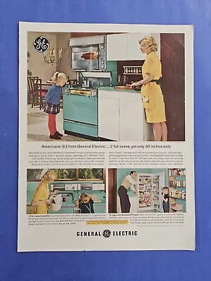 1963 GENERAL ELECTRIC Kitchen Appliances Stove Washer Dryer Vintage Print Ad • $9.97