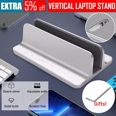 Vertical Laptop Stand Desktop Space Saving Shelf Holder For MacBook Pro Notebook • $21.49