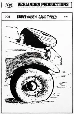 Verlinden 1/35 VW Kubelwagen Sand Tires Balloon Type WWII [3 MAIN 2 SPARES] 229 • $12.95