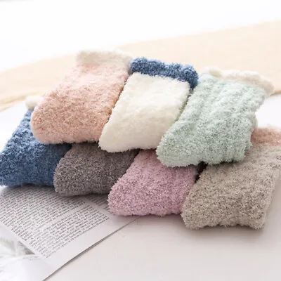 £7.88 • Buy 5Pairs Women Ladies Soft Fluffy Bed Socks Winter Lounge Slipper Warm Fleece Sock