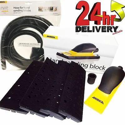 £64.69 • Buy Mirka Handblock Kit 70x198mm HookNLoop Multi Head Sanding Block + Hose Abranet