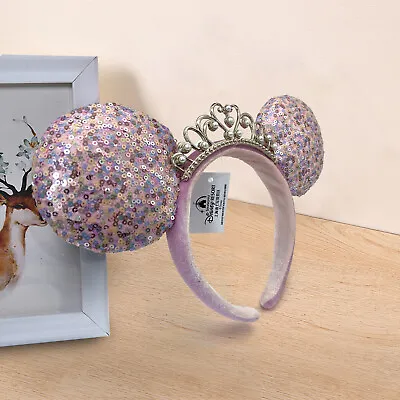 Minnie Mouse Disneyland Ears Headband Disney Parks Ears 2022 Princess Crown Pink • $14.40