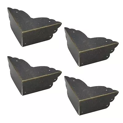 4 Pack Corner Protectors Metal Bronze Box Corners Decorative 2.8x2.8x1.2 LxWx... • $8.66