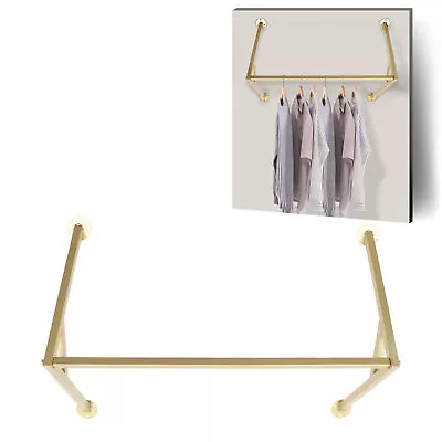 Retro Garment Rack 80cm Matal Clothes Rail Wall Mounted Clothing Hanging Rack • $27