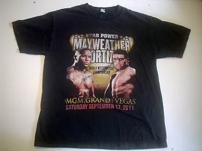 Mayweather Ortiz World Welterweight Championship 2011 Mgm Grand Vegas T-shirt L • $24