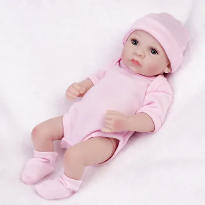 Full Body Vinyl Silicone Girl Doll Reborn Baby Dolls 10  Realistic Newborn Gift • £19.26