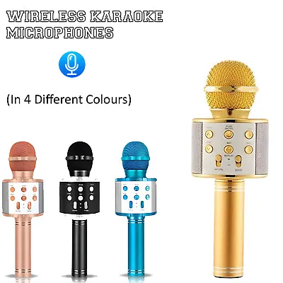 Wireless Karaoke Bluetooth Microphone For Kids Adults Portable Karaoke Mic • £7.95